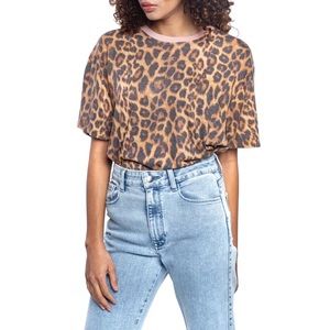 Leopard Print Ringer T-shirt